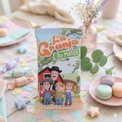 Gusanitos Personalizados La Granja de Zenón | Detalle Cumpleaños Infantil