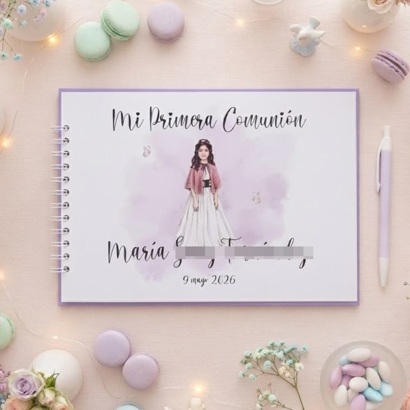copy of copy of copy of copy of copy of Libro de Firmas Kraft Niña Comunion