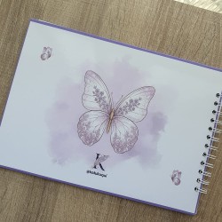 Libro de Firmas Comunión: Personalizado con Foto y Diseño Malva | Kalukuqui