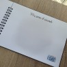 Libro de Firmas Comunión: Inicial Vichy, Blanco y Negro y Fútbol | Kalukuqui