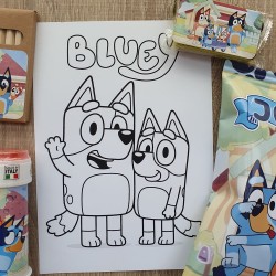 Pack Regalo Bluey: Gusanitos, Lámina, Lápices, Pompero y Plastilina | Kalukuqui