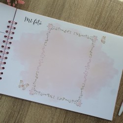 Libro de Firmas Comunión: Personalizado con Foto y Diseño Rosa | Kalukuqui