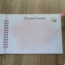 Libro de Firmas Comunión: Personalizado con Foto y Diseño Rosa | Kalukuqui