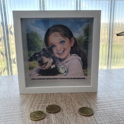 Hucha de Madera Blanca Personalizada con Foto: El Regalo Perfecto | Kalukuqui