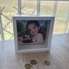 Hucha de Madera Blanca Personalizada con Foto: El Regalo Perfecto | Kalukuqui