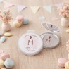 Espejo de Bolso para Comunión: Diseño Infantil en Tonos Rosa | Kalukuqui