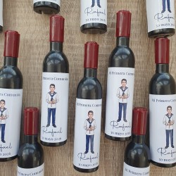 Sacacorchos Botella de Vino Comunión Niño: Personalizado con Foto | Kalukuqui