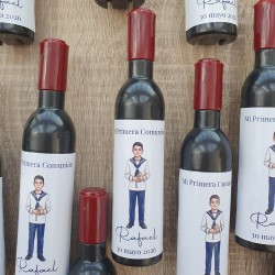 Sacacorchos Botella de Vino Comunión Niño: Personalizado con Foto | Kalukuqui