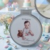 Espejo de Bolso para Bautizo: Detalle Personalizado para Invitados | Kalukuqui