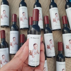 Sacacorchos Botella de Vino Bautizo: Detalle Personalizado Niño | Kalukuqui