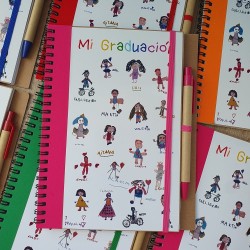 Cuaderno A5 para Graduación: Personalizado con Dibujos Infantiles | Kalukuqui