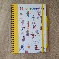 Cuaderno A5 para Graduación: Personalizado con Dibujos Infantiles | Kalukuqui