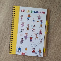 Cuaderno A5 para Graduación: Personalizado con Dibujos Infantiles | Kalukuqui
