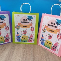 Bolsas de Regalo para Graduación: Diseño Personalizado | Kalukuqui