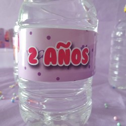 Etiqueta para Botella de Agua Fútbol Luli Pampín: Personalizada | Kalukuqui