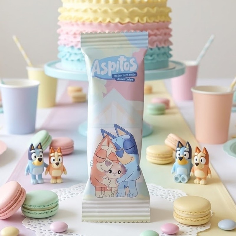 Aspitos Personalizados Bluey | Detalle Cumpleaños Infantil Heeler