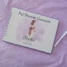 Libro de Firmas Comunión Malva: Personalizado con Foto y Flores | Kalukuqui
