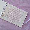 Libro de Firmas Comunión Malva: Personalizado con Foto y Flores | Kalukuqui