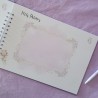 Libro de Firmas Comunión Malva: Personalizado con Foto y Flores | Kalukuqui
