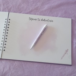 Libro de Firmas Comunión Malva: Personalizado con Foto y Flores | Kalukuqui