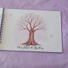 Libro de Firmas Comunión Malva: Personalizado con Foto y Flores | Kalukuqui