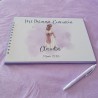 Libro de Firmas Comunión Malva: Personalizado con Foto y Flores | Kalukuqui