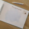 Libro de Firmas Comunión: Diseño Floral con Lazo Celeste | Kalukuqui