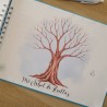 Libro de Firmas Comunión: Diseño Floral con Lazo Celeste | Kalukuqui