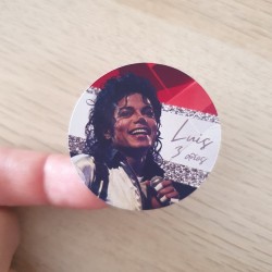 Etiqueta Adhesiva Redonda Michael Jackson: Personalizada | Kalukuqui