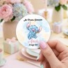 Pegatina Redonda Stitch y Scrump Acuarela | Disney Personalizado