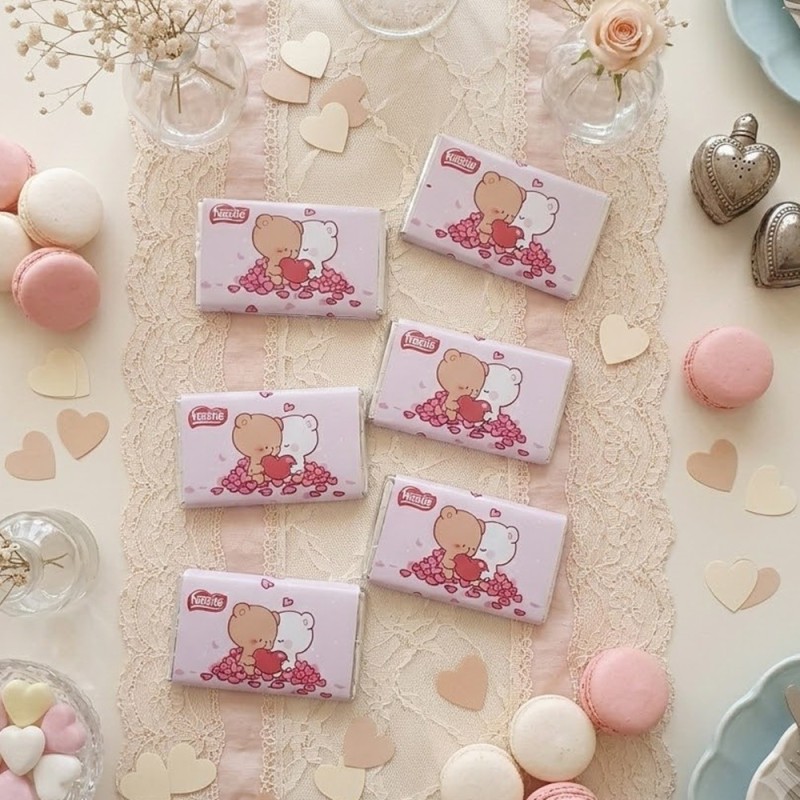 Chocolatina Nestlé Osos Enamorados: Detalle Romántico y Dulce | Kalukuqui