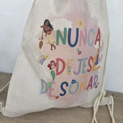 Mochila Nature "No dejes de soñar" Princesas Disney | Kalukuqui