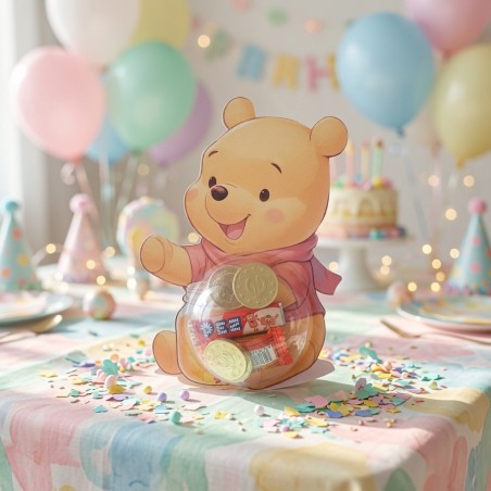 Esfera de golosinas Winnie the Pooh personalizada por Kalukuqui.