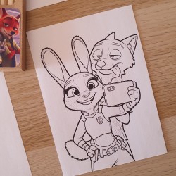 Pack de 4 láminas infantiles con personajes de Zootrópolis