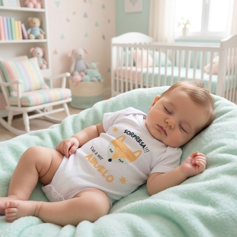 Body de bebé blanco con mensaje para el abuelo.