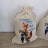 Saquito personalizado con tonos pastel y motivos de Zootrópolis.