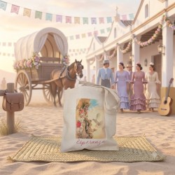 Tote bag Nature con silueta de la Virgen del Rocío.