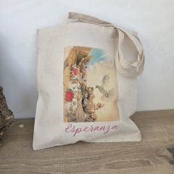 Bolso de tela personalizado por Kalukuqui para romerías.