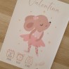 Lámina decorativa infantil en tonos pastel suaves.