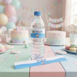 Etiqueta personalizada para botella de agua de One Piece.