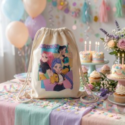 Mochila Nature Huntrix con diseño inspirado en K-pop.