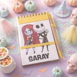 Cuaderno A6 con Bolígrafo Pesadilla antes de Navidad | Regalo Cuqui | Kalukuqui