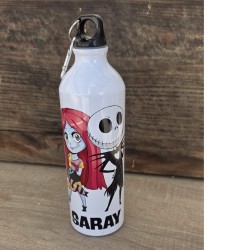 Botella de agua con diseño de Pesadilla antes de Navidad.