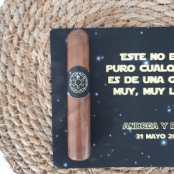 Tarjeta de Star Wars en tonos pastel para regalo de chocolate.