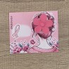 Diseño floral en tonos pastel para pinza de pelo.