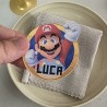 Diseño de Super Mario en tonos pastel suaves.