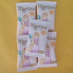 Gusanitos Personalizados Rapunzel | Detalle Cumpleaños Princesas