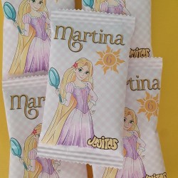 Gusanitos Personalizados Rapunzel | Detalle Cumpleaños Princesas