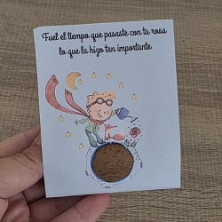 Bomba de semillas plantable con ilustración exclusiva.