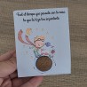 Bomba de semillas plantable con ilustración exclusiva.